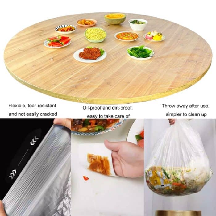 Einweg-Tischdecke mit elastischer Bündelung, Haushaltstisch, verdicktes PE, nicht waschbar, wasserdicht, ölbeständig, 10pcs /Pack 1.4m, 10pcs /Pack 1.6m – Bild 3