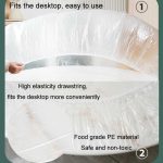 Einweg-Tischdecke mit elastischer Bündelung, Haushaltstisch, verdicktes PE, nicht waschbar, wasserdicht, ölbeständig, 10pcs /Pack 1.4m, 10pcs /Pack 1.6m – Bild 5