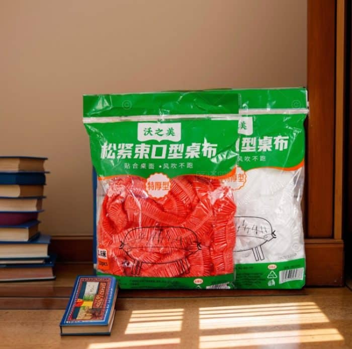 Einweg-Tischdecke mit elastischer Bündelung, Haushaltstisch, verdicktes PE, nicht waschbar, wasserdicht, ölbeständig, 10pcs /Pack 1.4m, 10pcs /Pack 1.6m – Bild 7