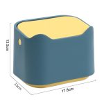 Push-Tisch-Papierkorb mit Deckel, kleine, geruchsisolierende Katzentoilette, 17.8 x 13 x 13.5cm – Bild 3