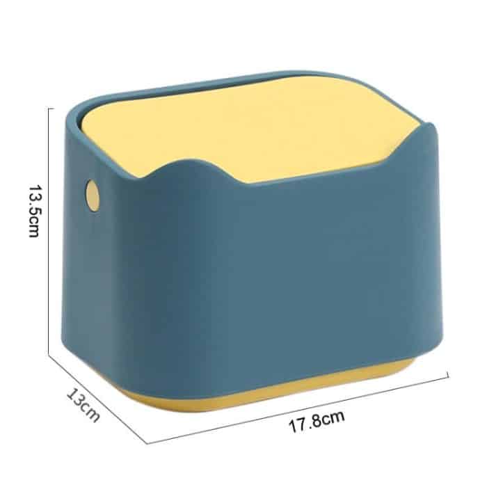 Push-Tisch-Papierkorb mit Deckel, kleine, geruchsisolierende Katzentoilette, 17.8 x 13 x 13.5cm – Bild 3