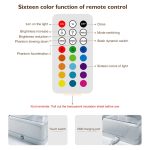 3D rotierende Nachttischlampe, Nachtlicht, LED, wiederaufladbar, Umgebungslicht, dekorative Verzierung – Bild 4