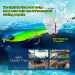 PROBEROS DW601 360 Grad drehbarer Propeller lockt Topwater Tethered Tractor Floating Fake Fish Bait an, 11.5cm/16.5g – Bild 9