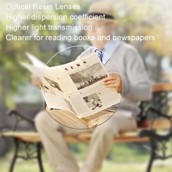 Mit Clip-Gürteletui in leichterer Form, Anti-Blaulicht, randlose, faltbare Presbyopie-Brille – Bild 8