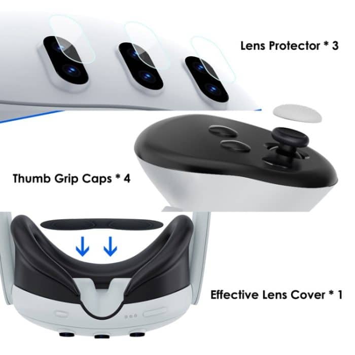 Für Meta Quest 3 PC-Schutzhülle, 7 In 1 (Glitter Transparent), 7 In 1 (Glitter Transparent Blue), 7 In 1 (Glitter Transparent Red), Single Shell (Glitter Transparent), Single Shell (Glitter Transparent Blue), Single Shell (Glitter Transparent Red)... – Bild 5