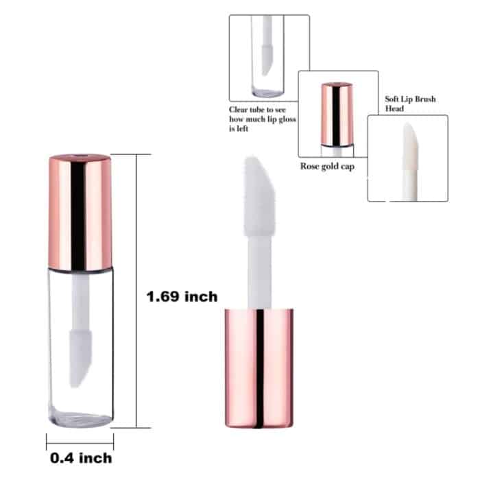 5 Stück Lip Glaze Testprobe Flasche Mini DIY hausgemachte Lipgloss Flaschen Lippenöl Flasche – Bild 3