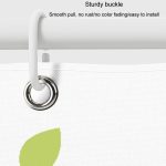Wasserdichter Duschvorhang mit Blattdruck, verdickter Polyester-Badezimmervorhang – Bild 3
