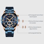 Curren M8355 Herrenuhr, wasserdicht, Quarz, sechs Stiche, Kalender, Stahlgürtel, Business-Uhr – Bild 5