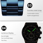 Curren M8355 Herrenuhr, wasserdicht, Quarz, sechs Stiche, Kalender, Stahlgürtel, Business-Uhr – Bild 7