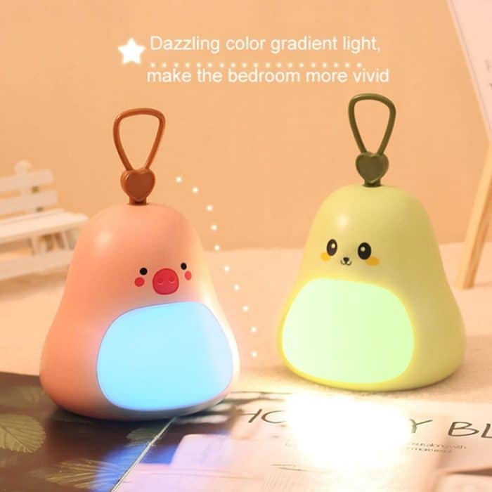 Cartoon LED tragbares Nachtlicht USB wiederaufladbar Plug-in Schlafzimmer Nachttischlampe – Bild 5