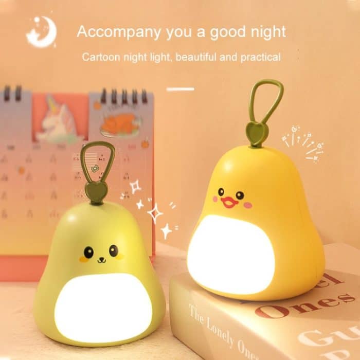 Cartoon LED tragbares Nachtlicht USB wiederaufladbar Plug-in Schlafzimmer Nachttischlampe – Bild 6