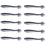 HENGJIA Spaghetti Worm T-Tail Soft Bait Spiral Fishing Dummy Lures, 4.5cm 10pcs /Pack