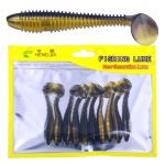 HENGJIA Spaghetti Worm T-Tail Soft Bait Spiral Fishing Dummy Lures, 4.5cm 10pcs /Pack – Bild 7