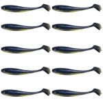 HENGJIA T-Tail Soft Dummy Bait Süßwasser-Angelköder, 7.5cm 10pcs /Pack