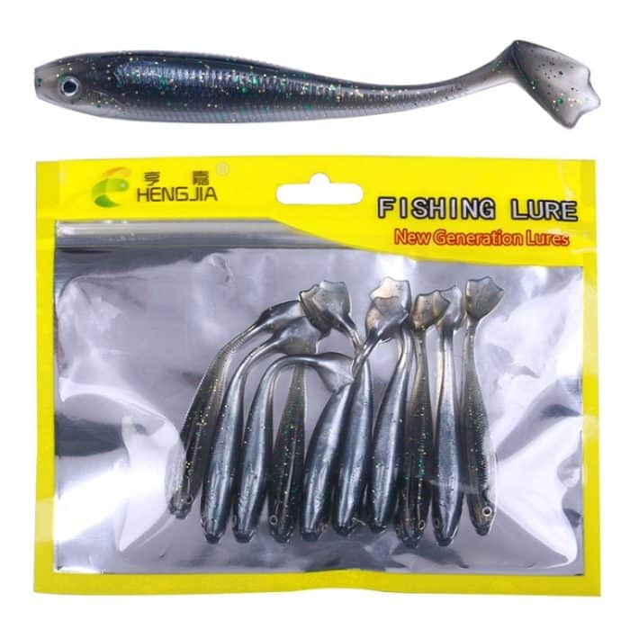 HENGJIA T-Tail Soft Dummy Bait Süßwasser-Angelköder, 7.5cm 10pcs /Pack – Bild 4