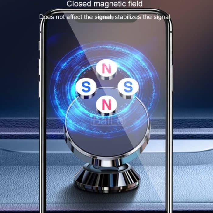 BaiLe Magnetischer Autotelefonhalter, universelle feste Navigationshalterung für das Armaturenbrett im Auto, Sticker Silver, Sticker Black, Buckle Silver, Buckle Black – Bild 5