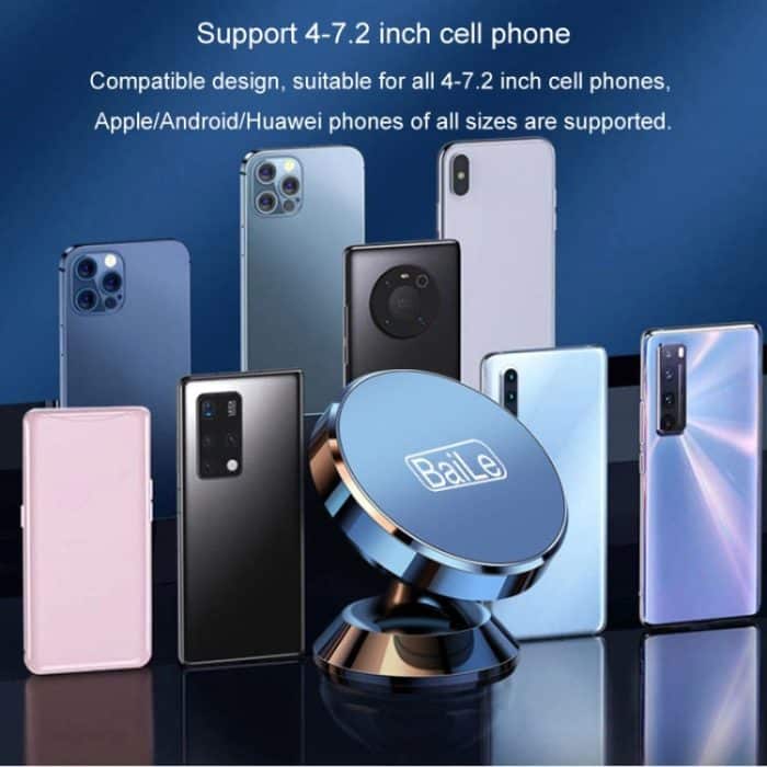 BaiLe Magnetischer Autotelefonhalter, universelle feste Navigationshalterung für das Armaturenbrett im Auto, Sticker Silver, Sticker Black, Buckle Silver, Buckle Black – Bild 10