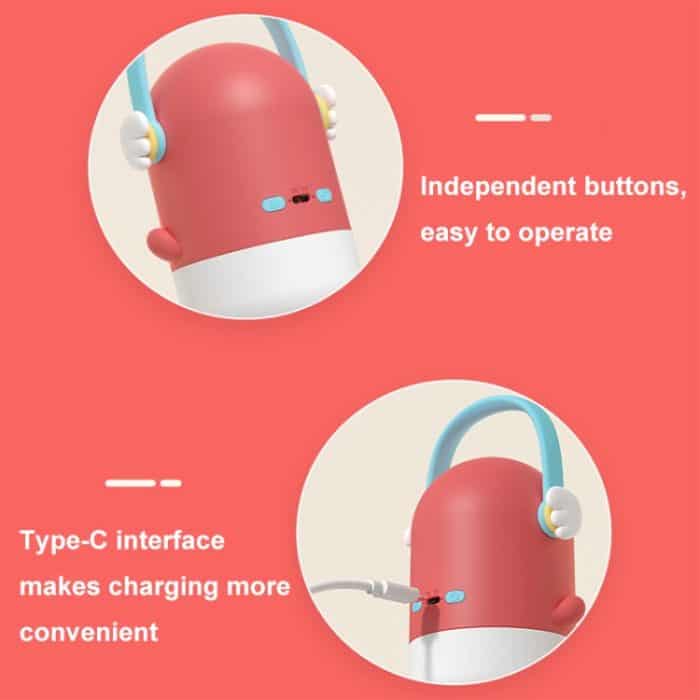 ICARER FAMILY IF-P001 Handliches Nachtlicht mit niedlichen Cartoon-förmigen Ornamenten, Engelsflügeln – Bild 4
