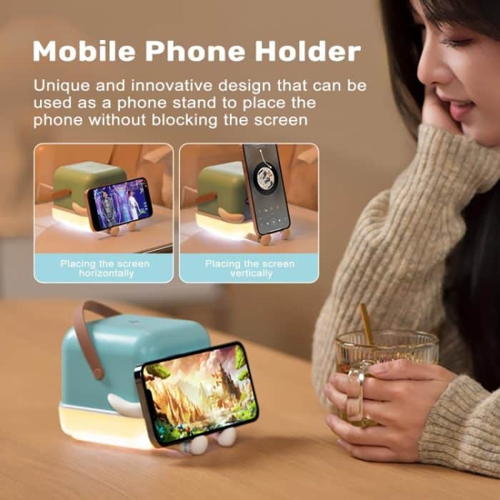 ICARER FAMILY IF-C01 Cartoon verstellbarer Telefonhalter Nachtlicht mit kabellosem Ladegerät – Bild 4