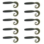 HENGJIA Soft-Dummy-Köder mit gebogenem Schwanz, Süßwasser-Angelköder, 5cm 10pcs /Pack