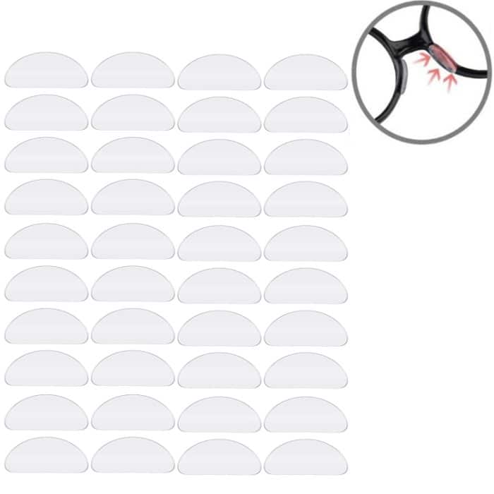 20 Paar selbstklebende Brillen-Silikon-Anti-Rutsch-Nasenpolster – Bild 1