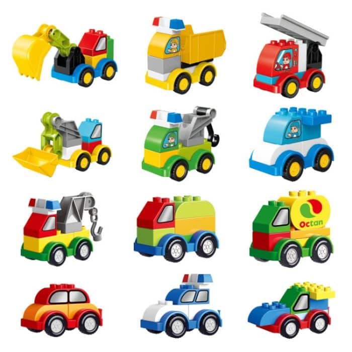 Kinder Große Partikel Engineering Auto Pädagogisches Montage Baustein Spielzeug – Bild 3