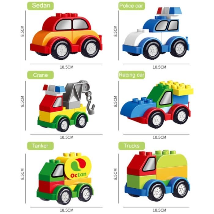 Kinder Große Partikel Engineering Auto Pädagogisches Montage Baustein Spielzeug – Bild 5