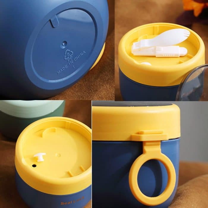 Isolierte Suppenschüssel aus 304 Edelstahl, Haferflocken-Frühstückstasse, tragbare Lunchbox, 600ml Pink, 600ml Blue, 600ml White, 800ml Pink, 800ml Blue, 800ml White – Bild 11