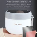 Isolierte Suppenschüssel aus 304 Edelstahl, Haferflocken-Frühstückstasse, tragbare Lunchbox, 600ml Pink, 600ml Blue, 600ml White, 800ml Pink, 800ml Blue, 800ml White – Bild 7