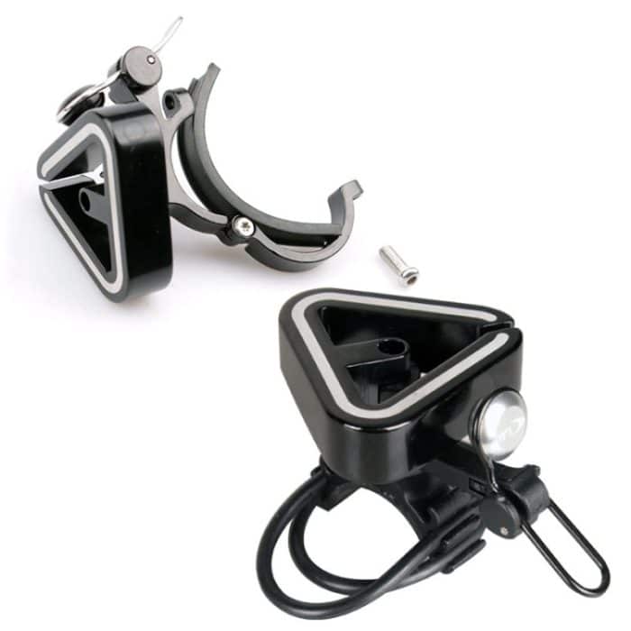 N+1 Mountainbike-Klingel, universelle dreieckige Kupferklingel, Clip Ring Black, Clip Ring Silver, Rubber Band Black, Rubber Band Silver – Bild 3