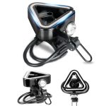 N+1 Mountainbike-Klingel, universelle dreieckige Kupferklingel, Clip Ring Black, Clip Ring Silver, Rubber Band Black, Rubber Band Silver – Bild 4