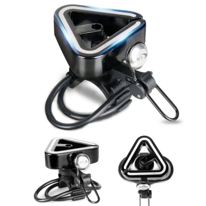 N+1 Mountainbike-Klingel, universelle dreieckige Kupferklingel, Clip Ring Black, Clip Ring Silver, Rubber Band Black, Rubber Band Silver – Bild 4