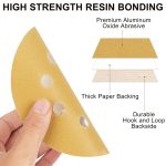 100 teile/schachtel 5 Zoll 8 Löcher Runde Scheibe Schleifen Schleifpapier 125mm Gelb Sand Beflockung Blatt – Bild 4