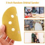 100 teile/schachtel 5 Zoll 8 Löcher Runde Scheibe Schleifen Schleifpapier 125mm Gelb Sand Beflockung Blatt – Bild 5