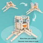 Kinder Architektur Bausteine ​​Holzhaus Zapfenverbindung Struktur montiert Spielzeug – Bild 9