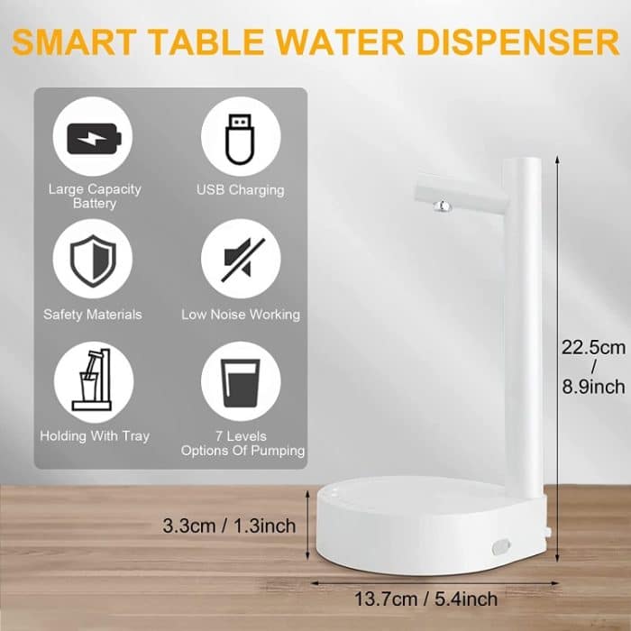 Intelligente Trinkwasserpumpe Desktop Wasserflaschenspender 7 Dosierstufen – Bild 3