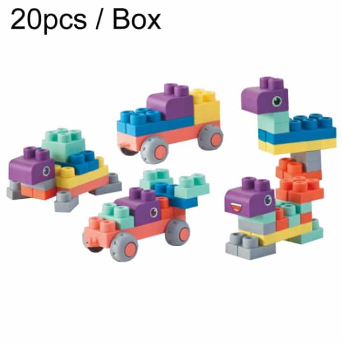 Baby Kautable Weiche Bausteine ​​Kinder Große Partikel Puzzle Weiche Gummi Spielzeug – Bild 1
