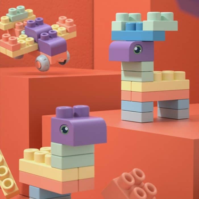 Baby Kautable Weiche Bausteine ​​Kinder Große Partikel Puzzle Weiche Gummi Spielzeug – Bild 2