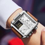 OLEVS 1101 Sport Multifunktions Quadratisch Herren Quarz Elektronische Uhr – Bild 2