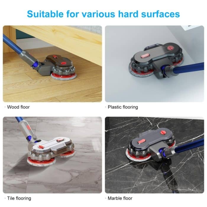 Elektrischer Wischkopf für Staubsauger mit abnehmbarem Wassertank und 6 Wischpads, For Dyson V7 / V8 / V10 / V11 / V15 / G5, For Dyson V6 / DC62, For Dyson V10 Slim / V12 – Bild 6