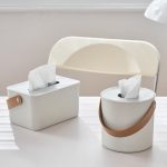 Tragbare Home Tissue Box Couchtisch Restaurant Desktop Serviette Aufbewahrungsbox, Round, Square – Bild 2