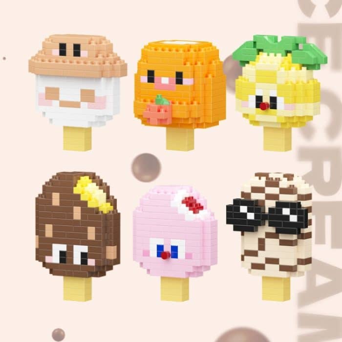 Mikropartikel-Eiscreme-Serie Kindheit Puzzle Spielzeug Bausteine ​​Ornament Kind Geschenk – Bild 2