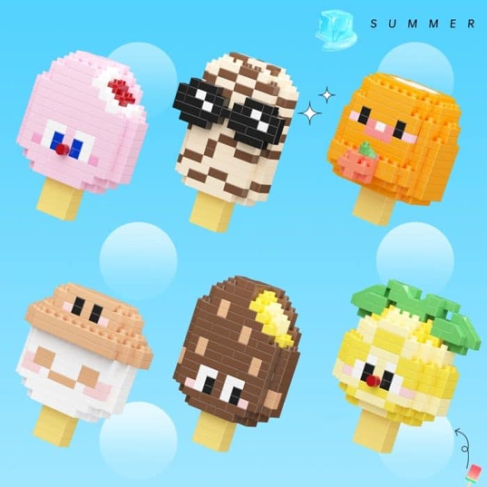 Mikropartikel-Eiscreme-Serie Kindheit Puzzle Spielzeug Bausteine ​​Ornament Kind Geschenk – Bild 3