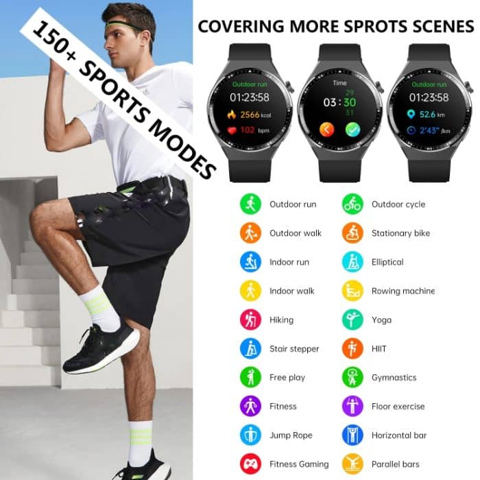 F800 Wellness Smart Watch Blutdruck EKG Elektrokardiogramm SOS Alarm Schrittzähler Sportuhr – Bild 3