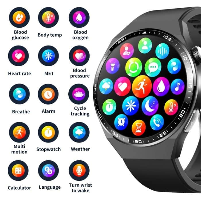 F800 Wellness Smart Watch Blutdruck EKG Elektrokardiogramm SOS Alarm Schrittzähler Sportuhr – Bild 5