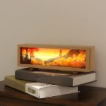 Bluetooth Musik Holz Acryl Atmosphäre Leuchtkasten Dekoration Malerei Nachtlicht – Bild 2