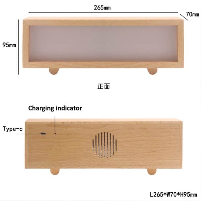 Bluetooth Musik Holz Acryl Atmosphäre Leuchtkasten Dekoration Malerei Nachtlicht – Bild 3