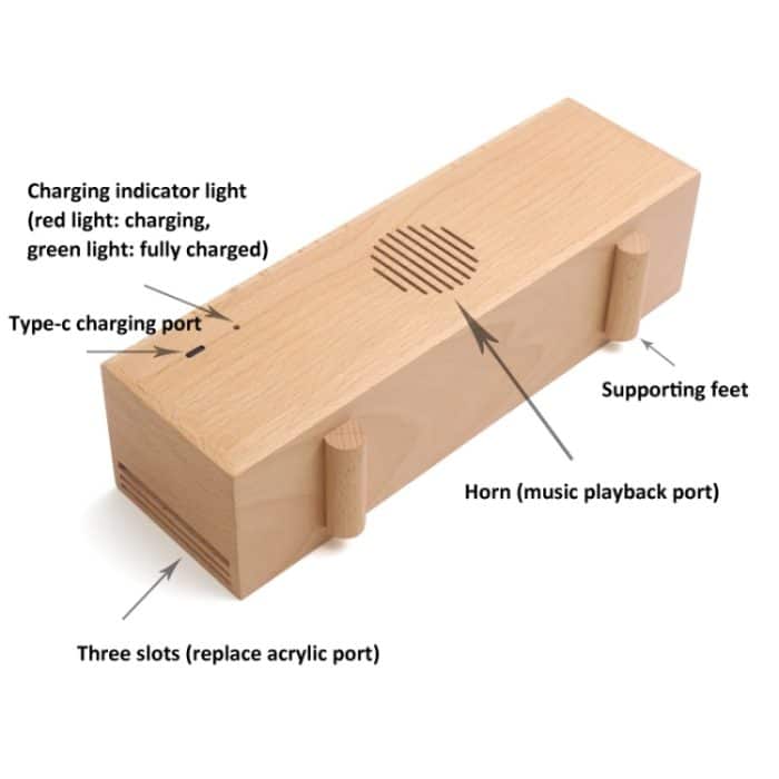 Bluetooth Musik Holz Acryl Atmosphäre Leuchtkasten Dekoration Malerei Nachtlicht – Bild 5