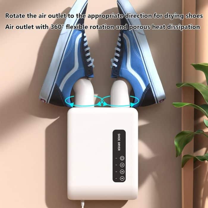 140 W Schuhtrockner, Wandmontage, Schuhwärmer, Heizung, 3-Gang-Zeitsteuerung, 360 Grad drehbarer Luftauslass, US Plug, EU Plug, UK Plug, AU Plug – Bild 3