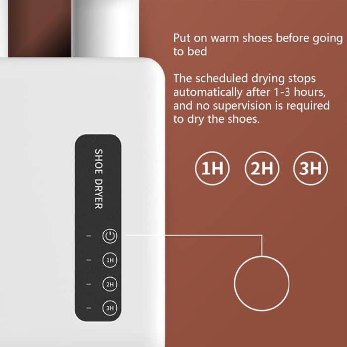 140 W Schuhtrockner, Wandmontage, Schuhwärmer, Heizung, 3-Gang-Zeitsteuerung, 360 Grad drehbarer Luftauslass – Bild 5